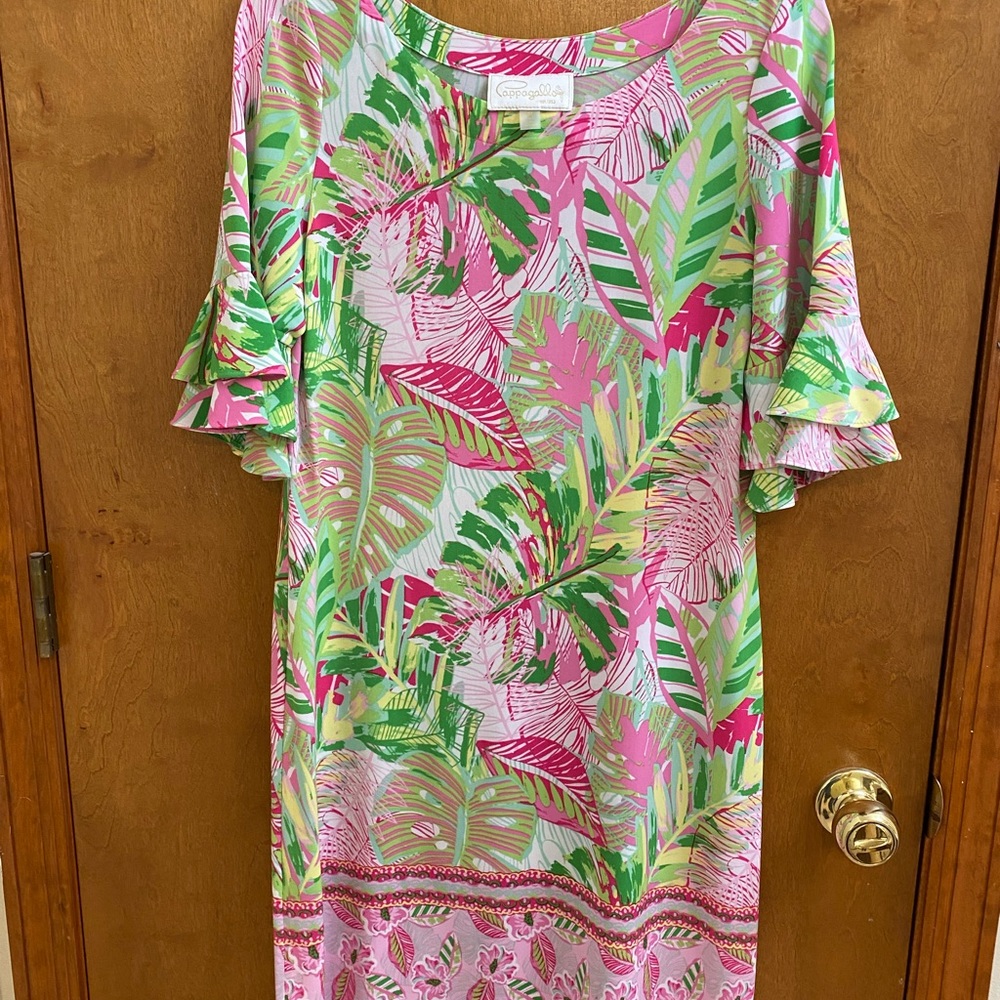 Cappagallo dress. Size medium. Length at knee. Printed fabric. Exc. cond. - Picture 2 of 5